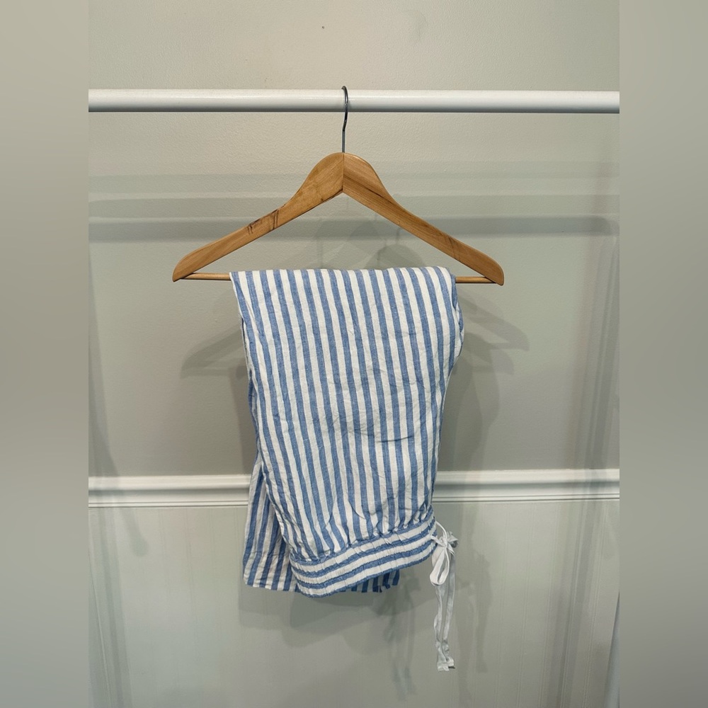 J. Crew Striped Linen Pants